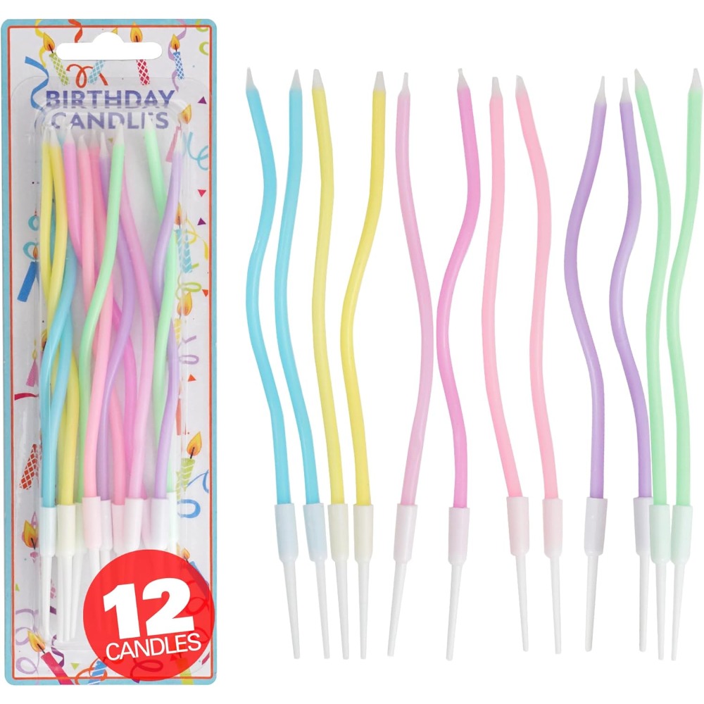 Candle Supply - Conjunto de 12 Velas Espiral Arco-Íris