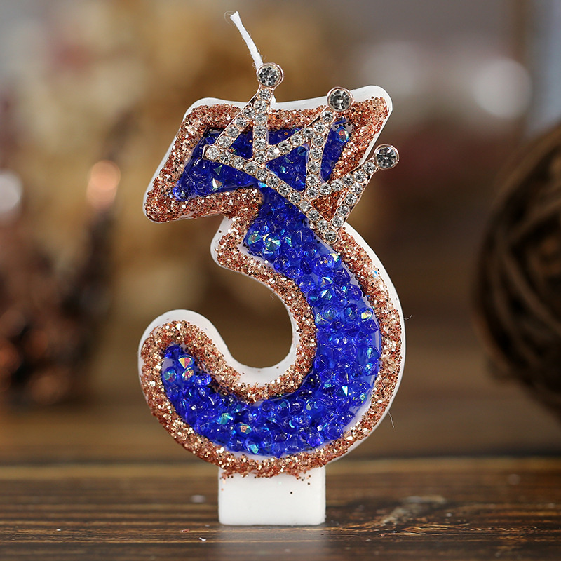 Luxury Candle Supplies Usa - Números de aniversário azuis velas para