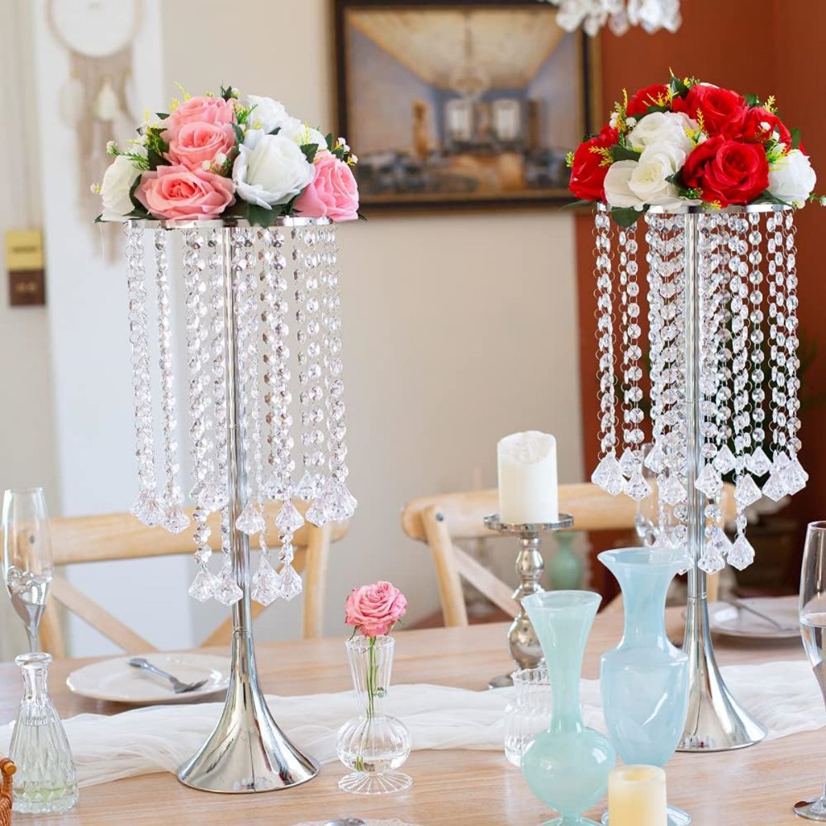 Luxury Candle Supplies Usa - Suporte de flores de cristal luxuoso,
