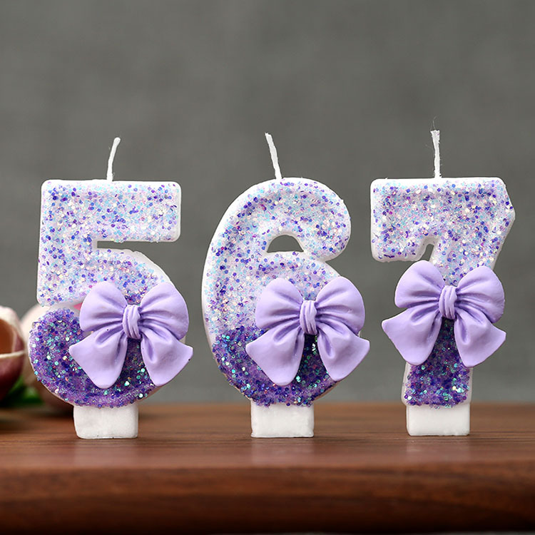 Candle Supply - Vela de Aniversário Criativa com Glitter