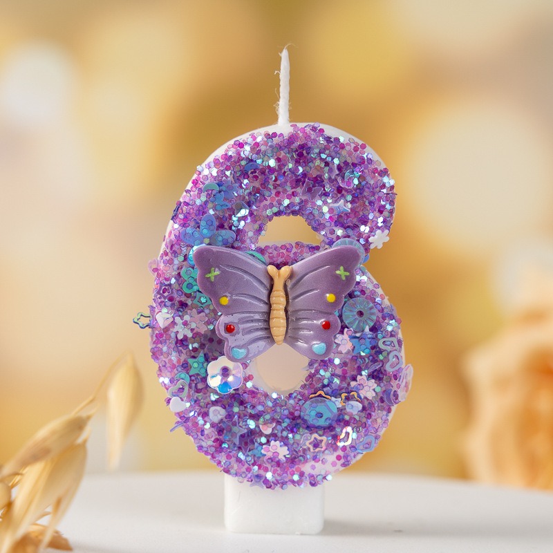 Vela de Aniversário Borboleta  - Luxury Candle Supplies Usa avaliação e preço