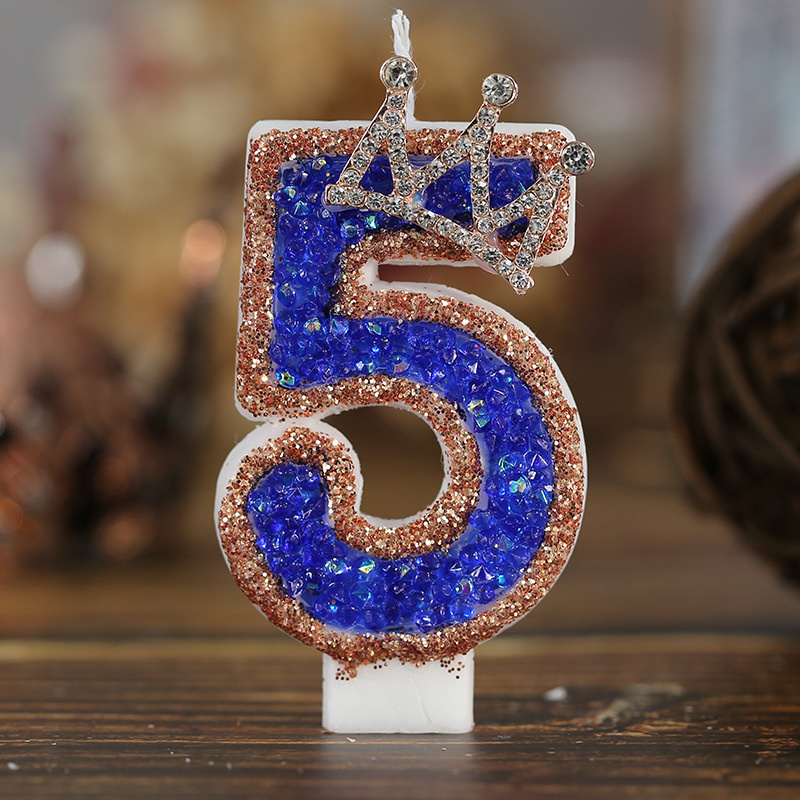 Números de aniversário azuis v - Luxury Candle Supplies Usa avaliação e preço